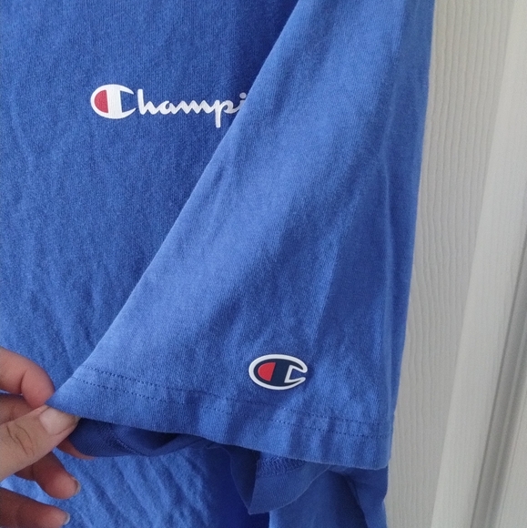 Champion Men's Classic Blue Tee Size XL - Picture 4 of 6